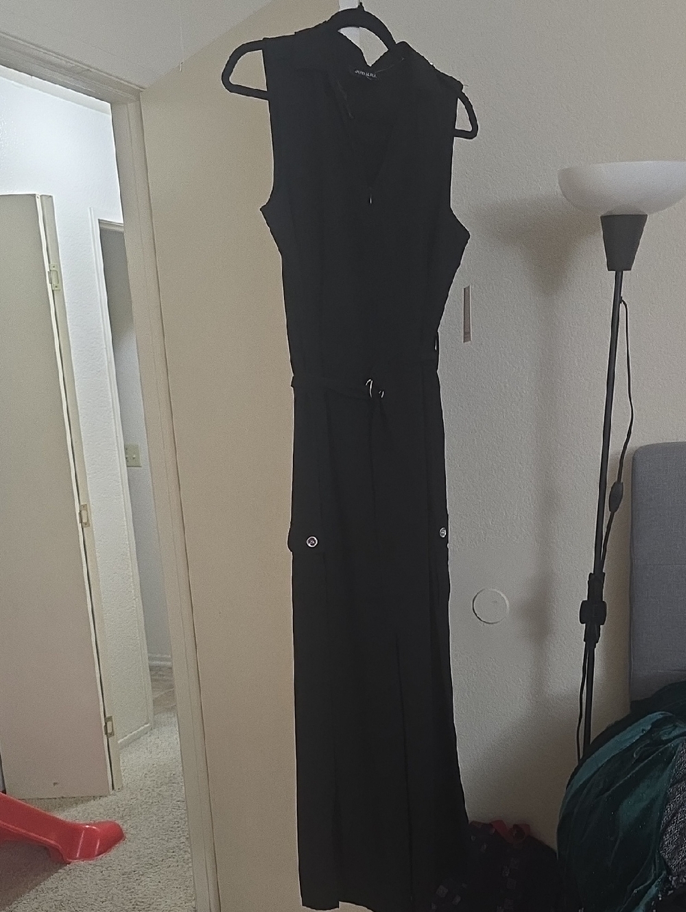 Sleeveless Black Wide-Leg Jumpsuit